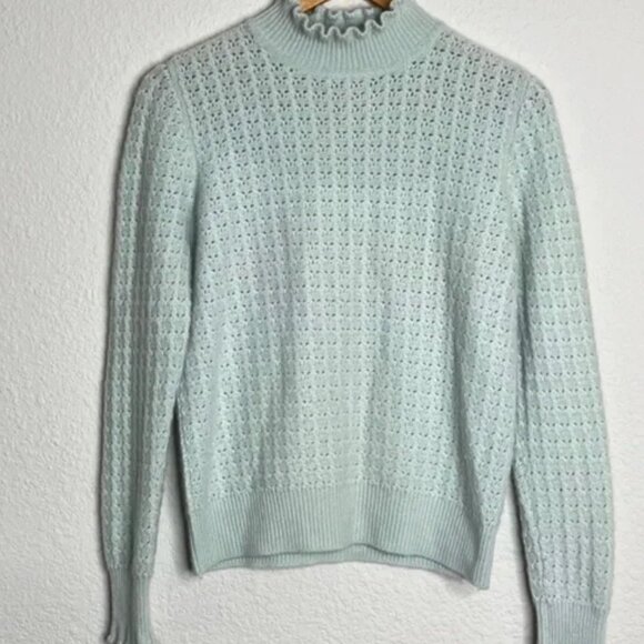 Marc Jacobs Ruffle Mock Neck Cashmere Sweater - Picture 3 of 5